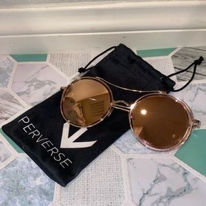 PERVERSE Round Mirrored Sunglassses